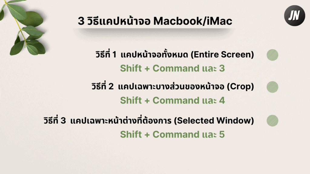 วิธีแคปหน้าจอ Mac